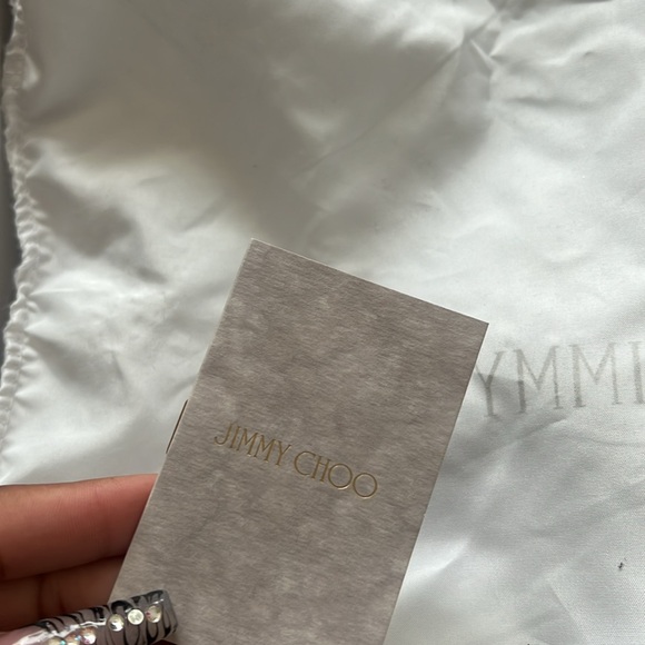 JIMMY CHOO silver diamond heels size 8 - Picture 6 of 7